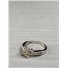 Image 3 : Very Pretty 10k White Gold Size 7 Ring with Stones Total Weight 3.25 Grams