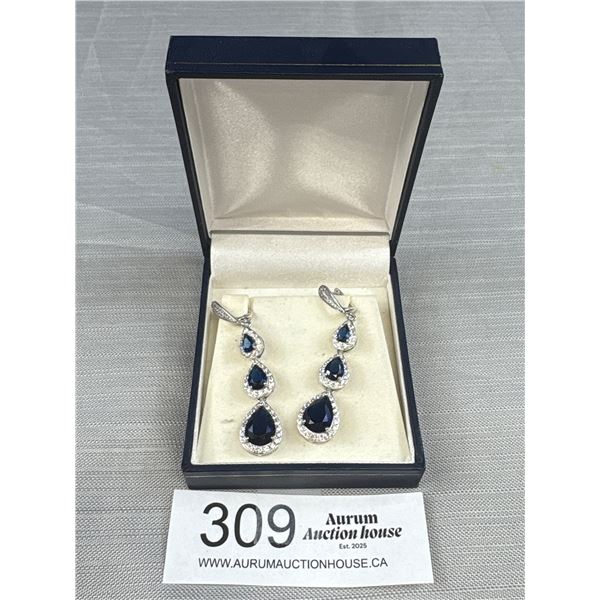 Very Nice Pair of Marked 925 Sterling Silver Dangle Earrings