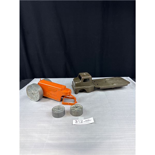 2 Vintage Pressed Steel Toys Incomplete