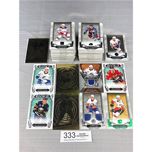 Large Lot of Upper Deck Trading Cards Artifacts, Rookies, and Trading Cards