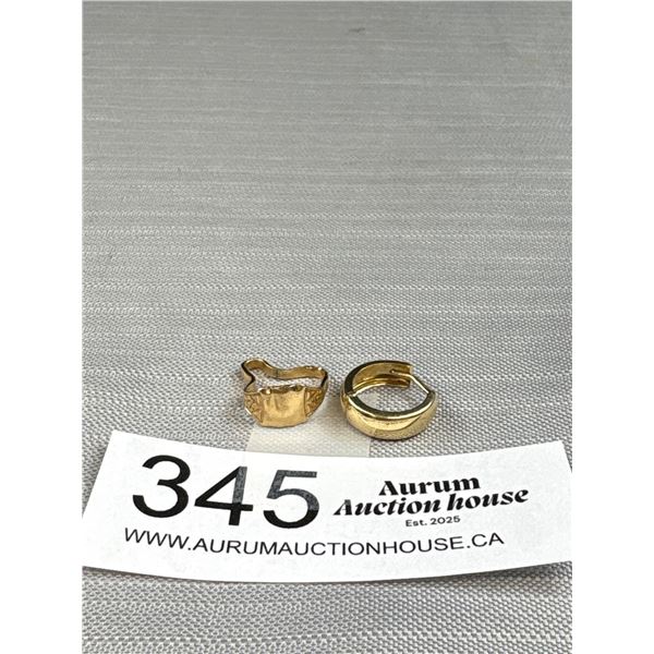 2 Pieces of Scrap Gold Jewelry 1.7 Grams of 10K and 0.95 of 14K