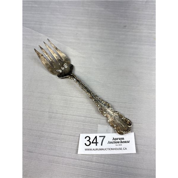 Heavy Sterling Silver Serving Fork Weighs 63.8 Grams