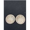 Image 2 : 2 1966 Silver 50c Canadian Coins