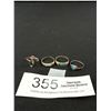 Image 1 : 4 Sterling + Turquoise Rings