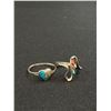 Image 2 : 4 Sterling + Turquoise Rings