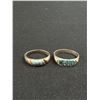 Image 4 : 4 Sterling + Turquoise Rings