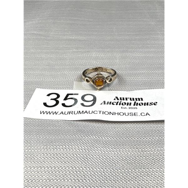 A Good Sterling + Amber Ring