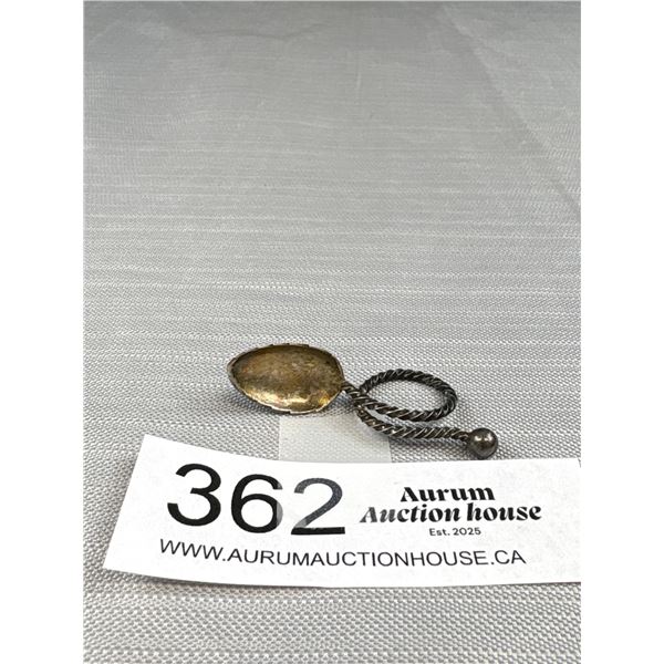 A Marked .800 Silver Spoon Ring (Unusual Pc)