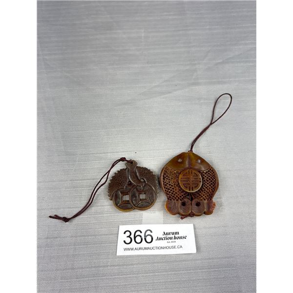 2 Large Asian Pendants