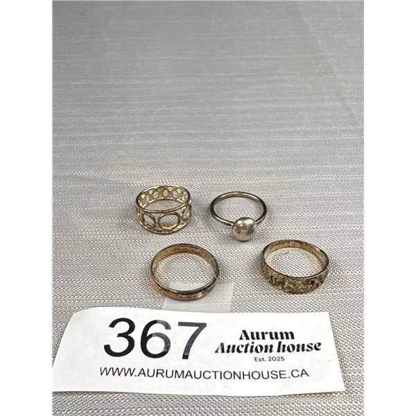 4 Sterling Rings