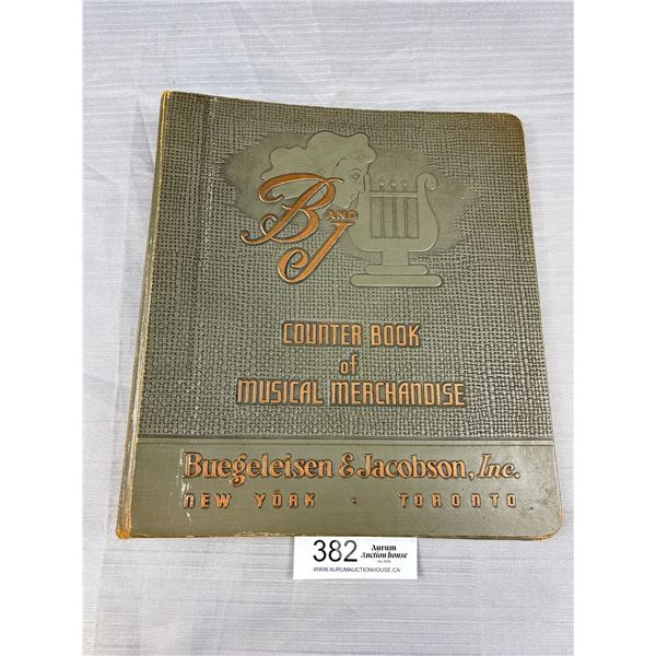 1950's B and J Counter Book of Music Merchandise Binder - Great Graphics!