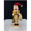 Image 1 : Lg Wooden Nutcracker Holding Lantern, Approx. 15" Tall