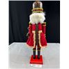Image 2 : Lg Wooden Nutcracker Holding Holly, Approx 16" Tall