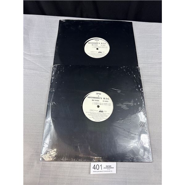 2 NOS Sealed 1998 2Pac + Notorious B.I.G. Promo Vinyl Records