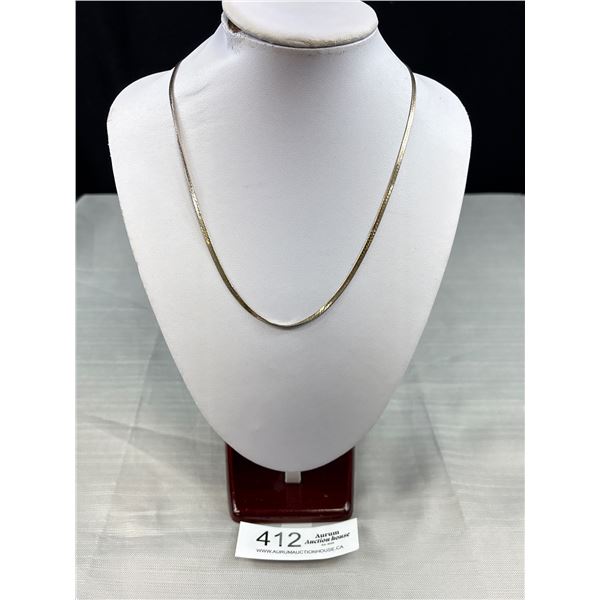 Nice 20" Sterling Silver Herringbone Necklace