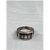 Image 2 : A Heavy Quality Siam Sterling Ring (Black Enamel)