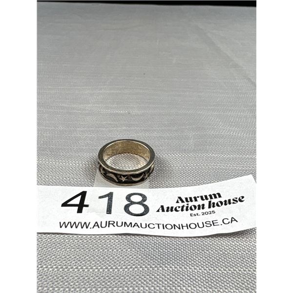 Moon + Stars Sterling Ring (Nice Quality)