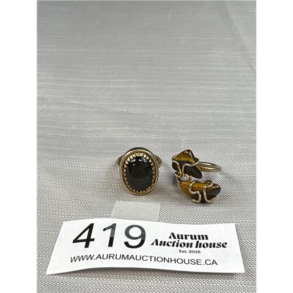 Unusual Tiger Eye Ring + Another
