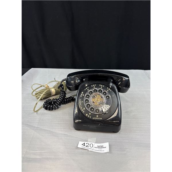Vintage Black Rotary Telephone