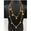 Image 2 : Vintage Double Strand Gold Plated Links w/ Charms Necklace