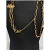 Image 3 : Vintage Double Strand Gold Plated Links w/ Charms Necklace