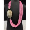 Image 2 : Outstanding Vintage Twisted Pink Micro Beads Necklace