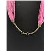 Image 3 : Outstanding Vintage Twisted Pink Micro Beads Necklace