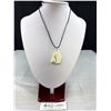 Image 1 : Engraved Haida Bone Pendant w/ Black String Necklace