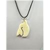 Image 2 : Engraved Haida Bone Pendant w/ Black String Necklace