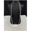 Image 1 : Extra Length Silver Colour Links Partly Double Strand Necklace