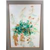 Image 2 : 23"x29" Abstract Painting with a nice detailed frame