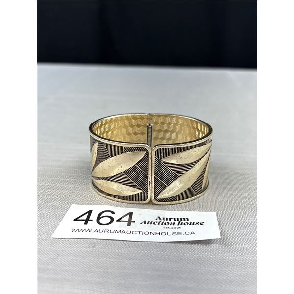 Vintage Light Metal Hinged Bangle