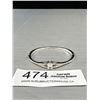 Image 1 : Silver Plated w/ Crystal Stone Center Hinged Bangle