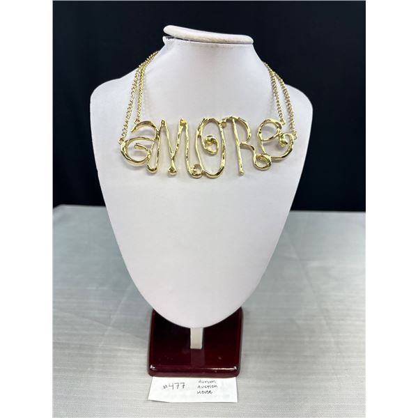 Gold Colour Amore Choker NeCKLACE