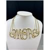 Image 2 : Gold Colour Amore Choker NeCKLACE