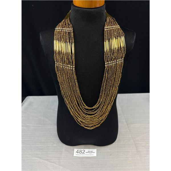 Gorgeous Multi Strand Micro Bead Necklace