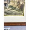 Image 3 : Vintage Oak Wood Framed Watercolour Painting Signed Meredith Runestrand / 78