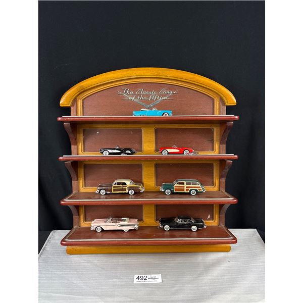 classic Cars of the 50s Shelf with 7 Cars