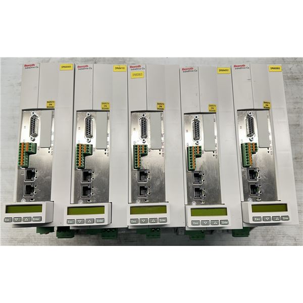 (5) Rexroth #R911379653/HCS01.1E-W0018-A-03-B-ET-EC-NN-SB-NN-FW IndraDrive Cs Converters