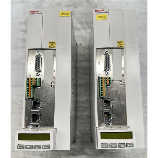 (2) Rexroth #R911379653/HCS01.1E-W0018-A-03-B-ET-EC-NN-SB-NN-FW IndraDrive Cs Converters