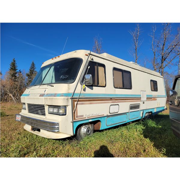 1981 Leocraft 800 motorhome, propane engine, approx. 25 ft. SN. TPW37A3500631, not running, sold for