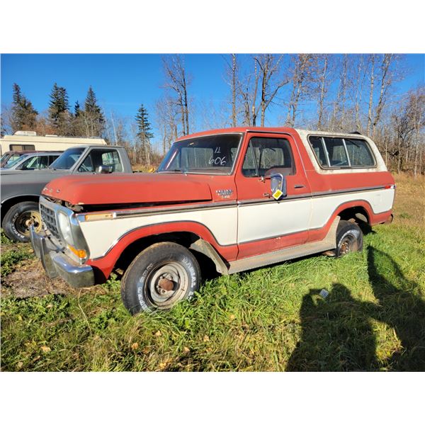 1978 Ford Bronco Ranger XLT, 5.8L auto, 4x4, hasn't run for many years, SN. U15SLBK7942