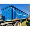 Image 1 : Approx. 38 ft. Fruehauf grain trailer, 3 hoppers, roll-tarp, 11R22.5 rubber, need repairs, no visibl