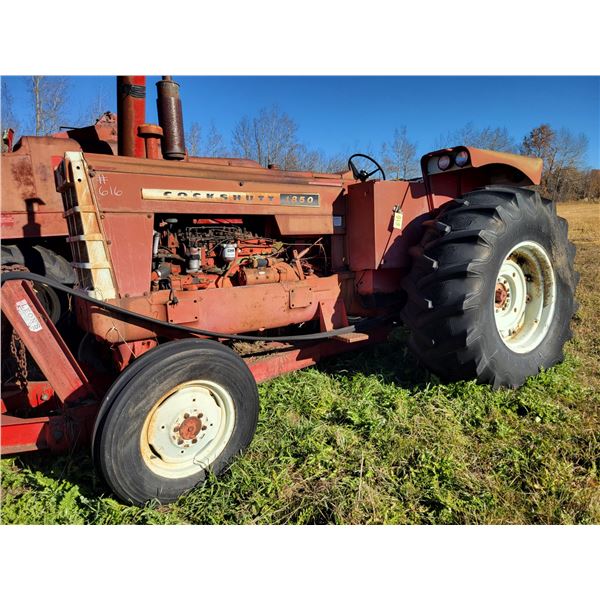 (Lot 616 & 617 are a Group Lot) Cockshutt 1850 tractor, showing 2936 hrs, 540 PTO & hyds, not runnin