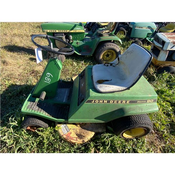 J.D. Electric 90 Riding Mower c/w Deck