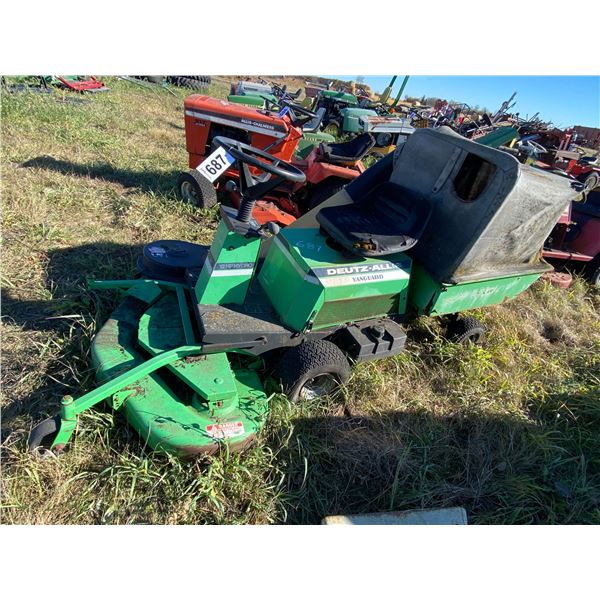Deutz allis` 12hp Hydro Front Mount Mower c/w Rear Bagger