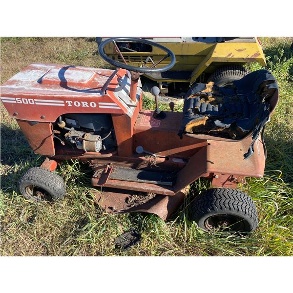 Toro 500 Riding Mower c/w Deck. Looks Complete