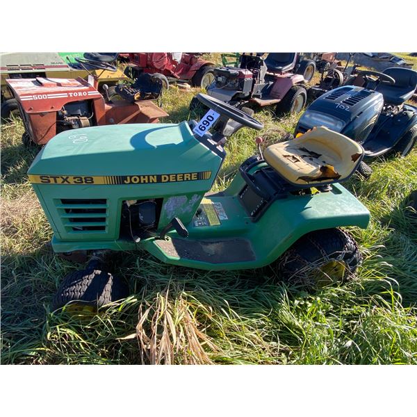 J.D. STX38 Riding Mower. No Deck