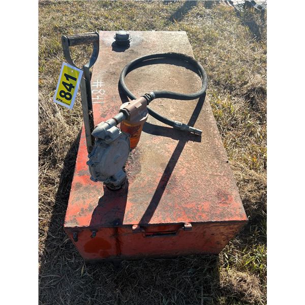 Rectangular Red Fuel Tank c/w Working Hand Pump