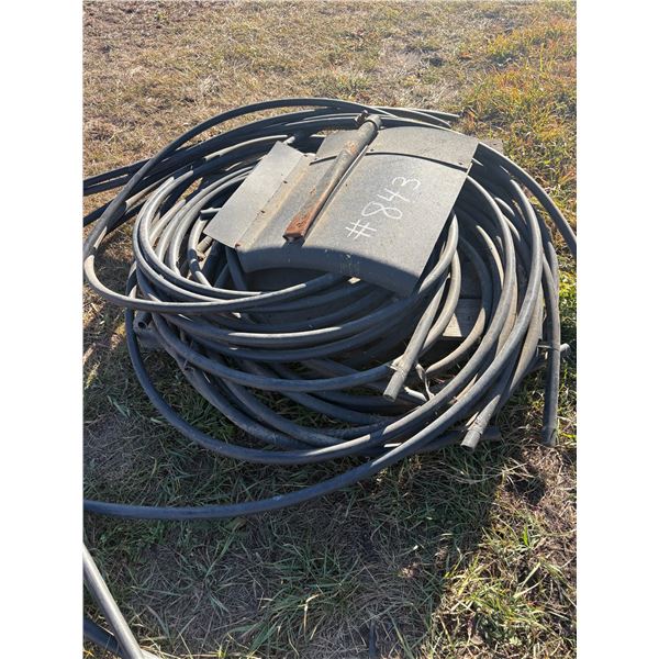 Pallet of Black Hose & Plastic Fender, plus Parts For Grain Vac
